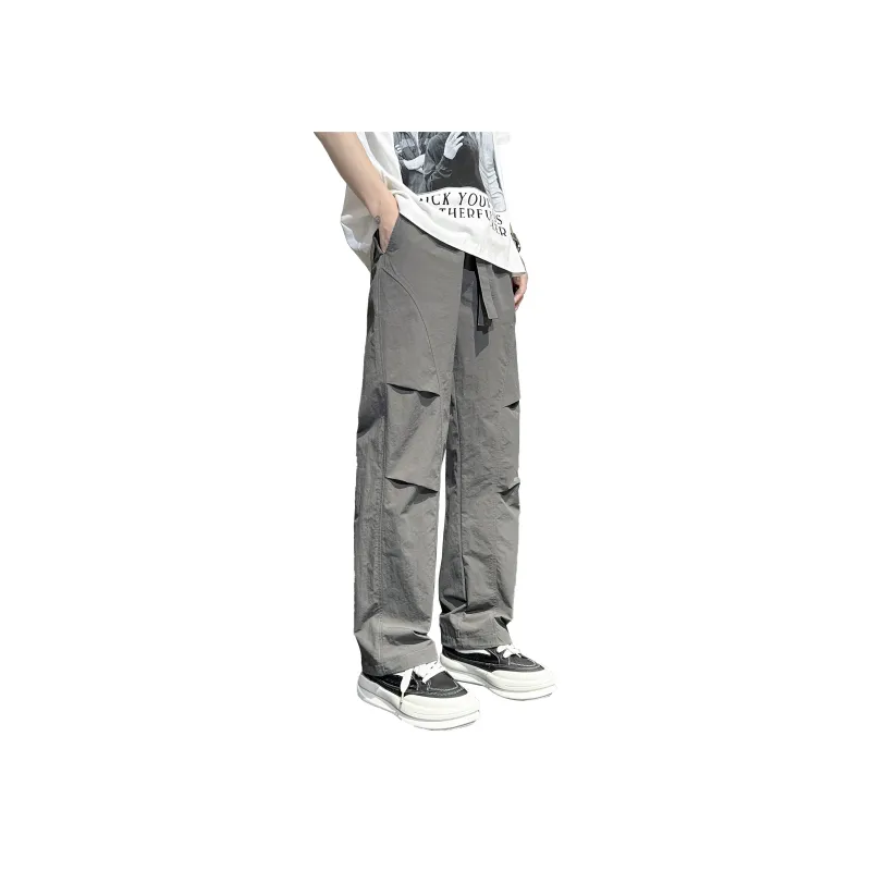 EGOU Solid Color Basic Cargo Pants Unisex-14