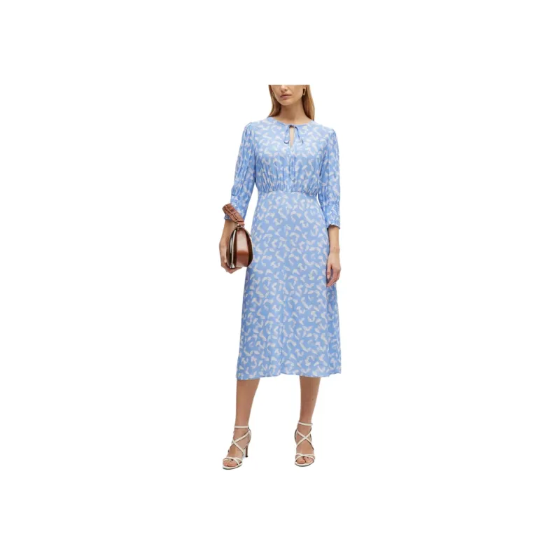HUGO BOSS Long-Sleeved Dresses Women's Blue-1