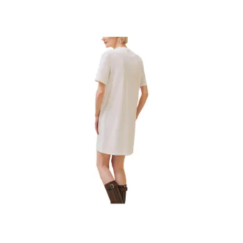 HERMES Short-Sleeved Dresses Women's Gray White