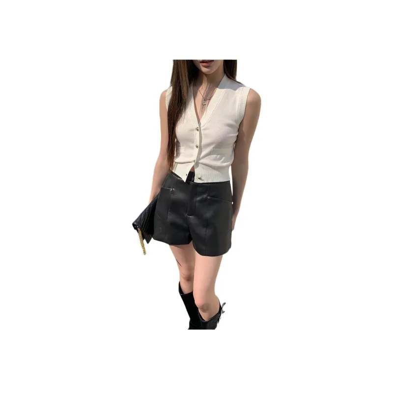 HUASJ Casual Shorts Women's Black-2