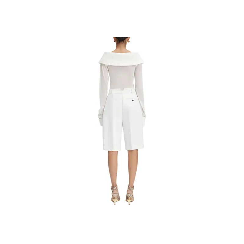 Jacquemus Sheer Off-The-Shoulder Shirt-2