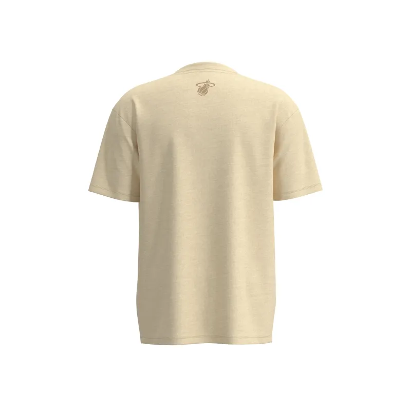 NBA Heat Team T Shirts Unisex Light Brown-3