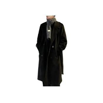 SOCKKEY Trench Coat Unisex Black