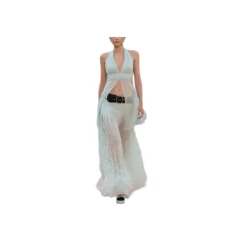 CHANEL 25S Spring Summer Collection Shirt Women's Light Blue