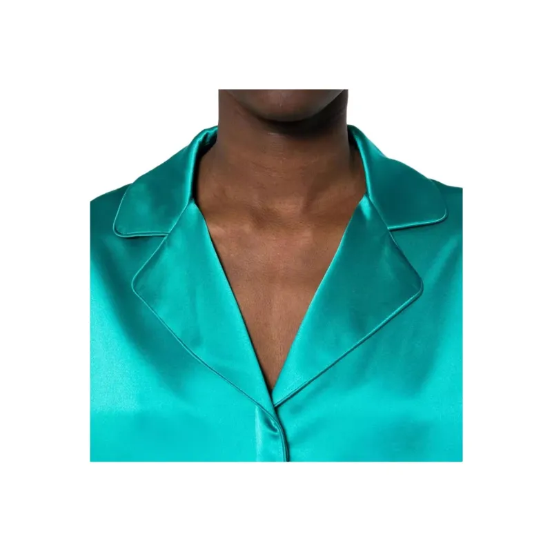MaxMara Vasaio Satin Silk Shirt-2