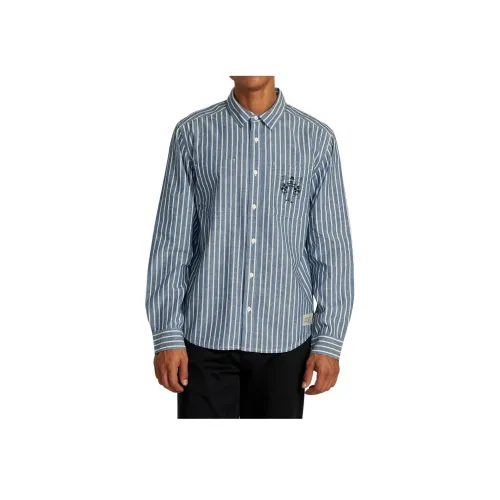 RVCA 블루 남성 셔츠