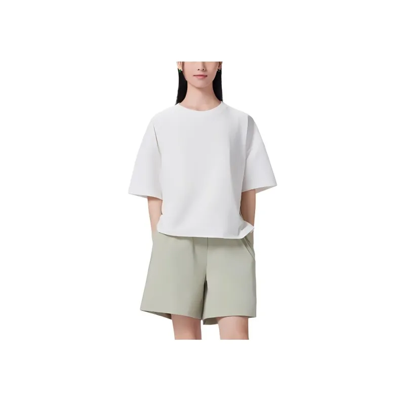 New Balance Drop Shoulder Sleeve T Shirt Women's White-3
