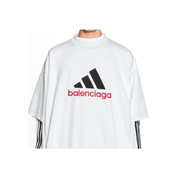Balenciaga バレンシアガ＊オフホワイト Activewear Tシャツ バレンシアガ - BALENCIAGA | Adidas Oversized Ts-White-1の