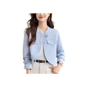 Korean Style Cropped Coat Women's