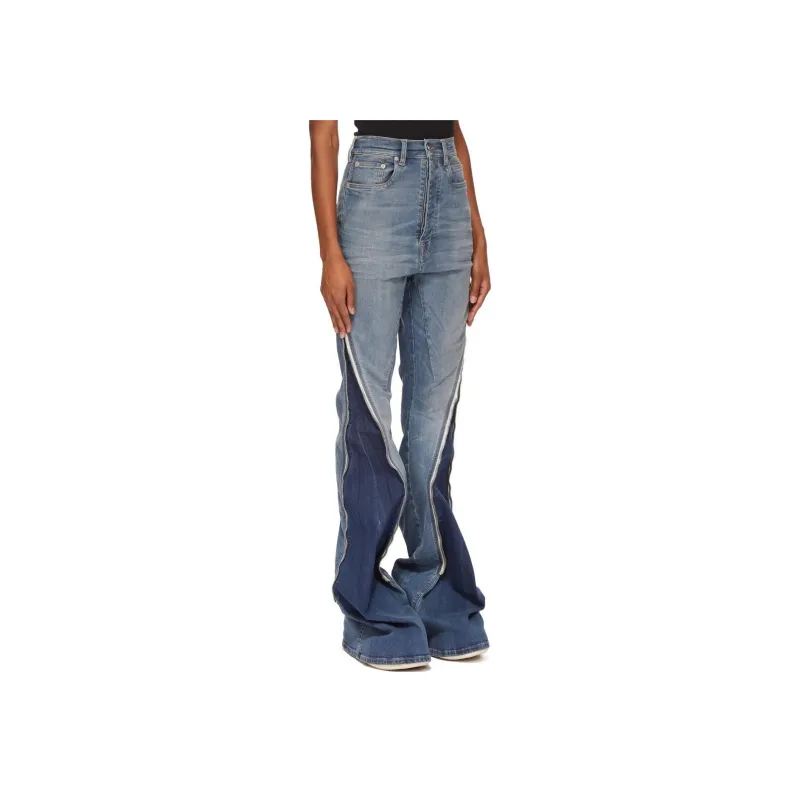 Rick Owens DRKSHDW Hollywood Bolan Banana Denim Pants 'Washed Indigo'-1