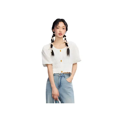 ZIHAN 베이지 여성 티셔츠