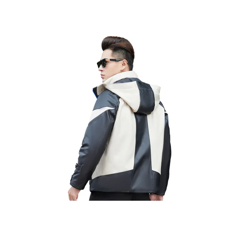 FORTEI Leather Jacket Men's White-0