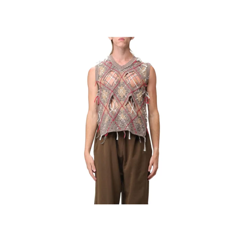 Maison Margiela Cut Out Knitted Tank Vest-2
