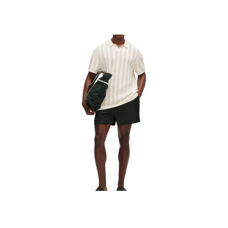Lululemon Cotton Blend Short Sleeve Polo Shirt Men's Light Ivory Light Ivory Color-2