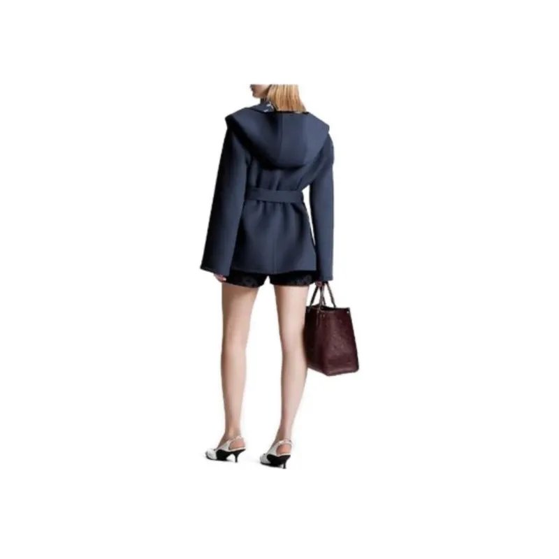 LOUIS VUITTON Signature Short Hooded Wrap Coat-1