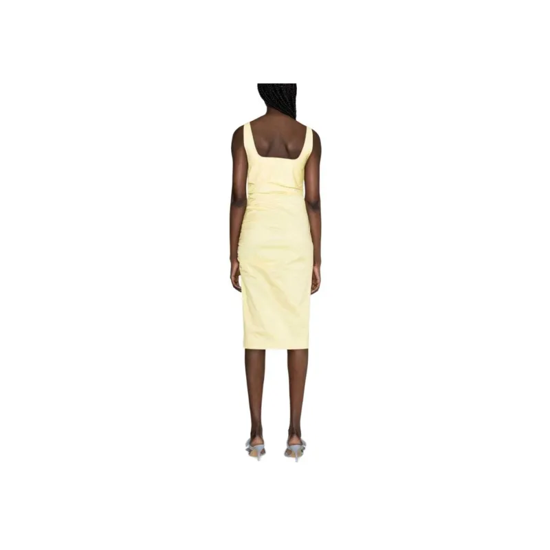 Karl Lagerfeld Draped Stretch cotton Dress-3