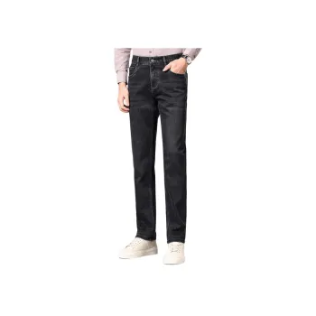 Red Bean Pants Jeans Men's Black