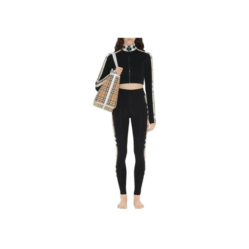 Burberry Check Print Leggings 'Black'-1