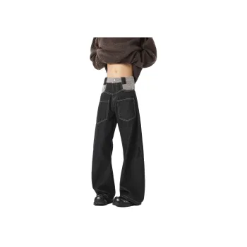 WARNING LIGHT Jeans Unisex Black