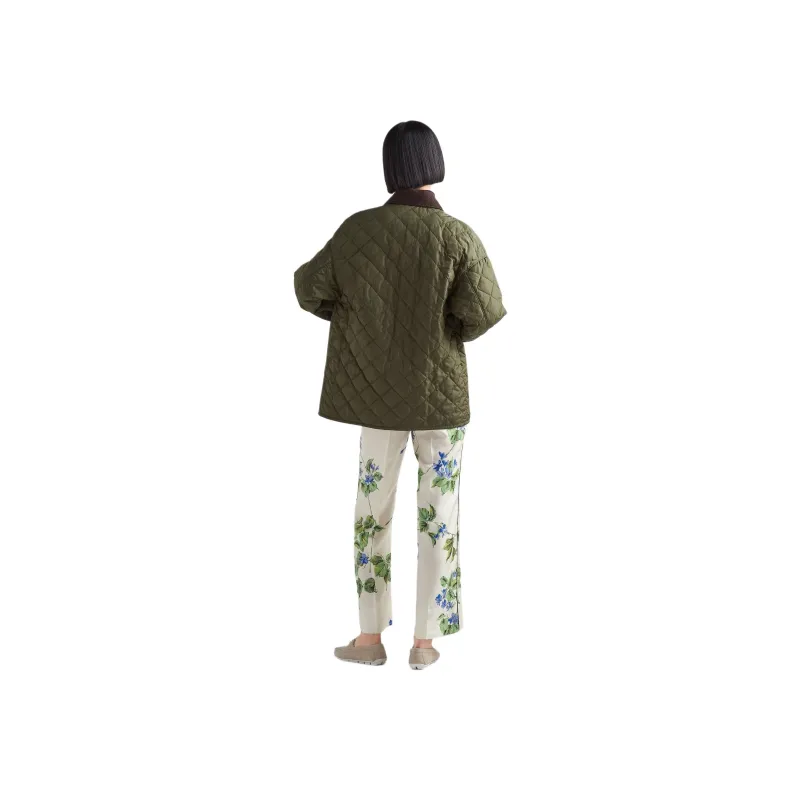 PRADA Floral Printed Elasticated Waistband Trousers-2