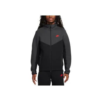 Nike Sportswear Tech Fleece Jacket Men's Black/Dark Smoke Gray/Light Red