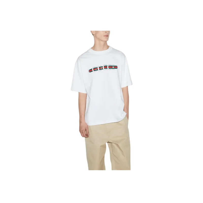 GUCCI Logo Printed Jersey T Shirt-3