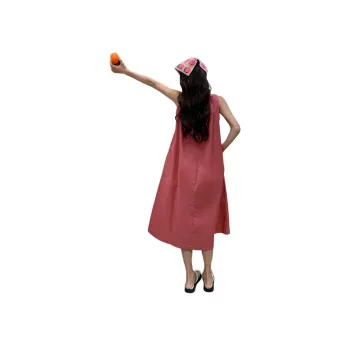 TEME Slip Dress Women's Raspberry Red