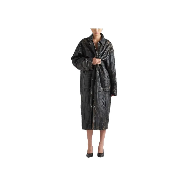 PRADA Nappa leather Patchwork Coat-1