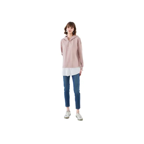 NAWAIN 핑크 여성 맨투맨