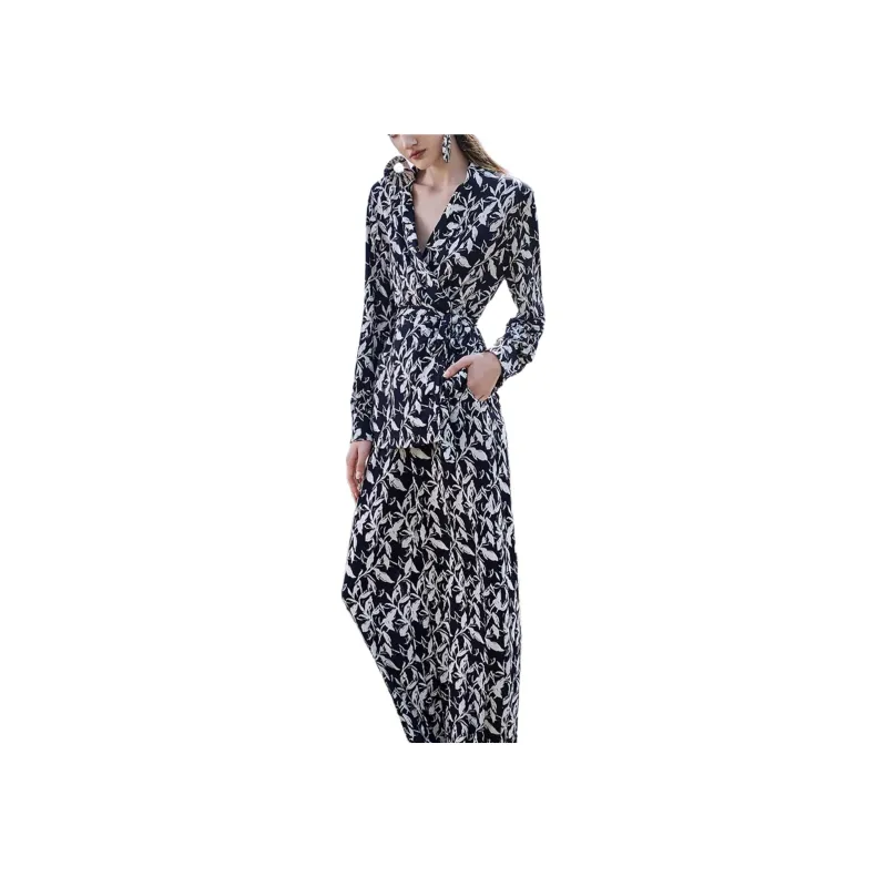BESIONIA SS23 Casual Pants Women's Black And White Pattern-2
