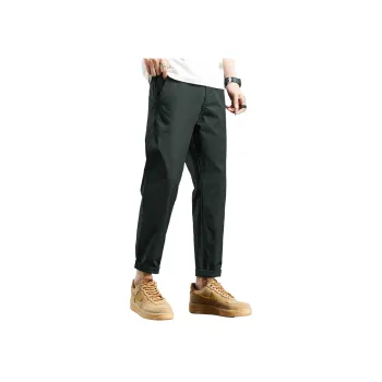 Tonlion Casual Pants Men Gray Green