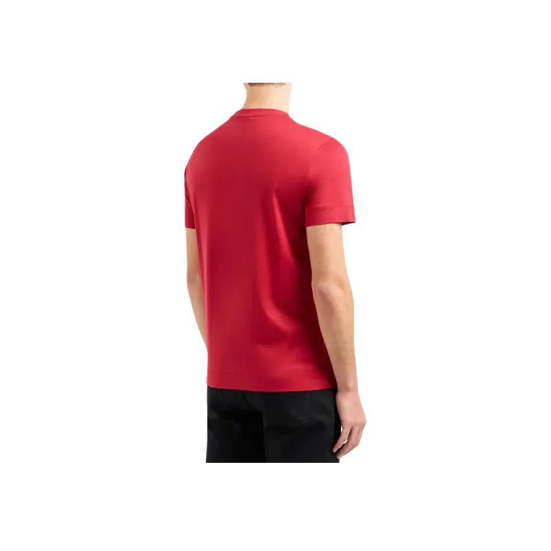 EMPORIO ARMANI Sustainability Values Lyocell blend Jersey T shirt With Dragon Embroidery-8