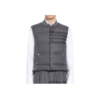 THOM BROWNE 4 Bar Down filled Flannel Gilet