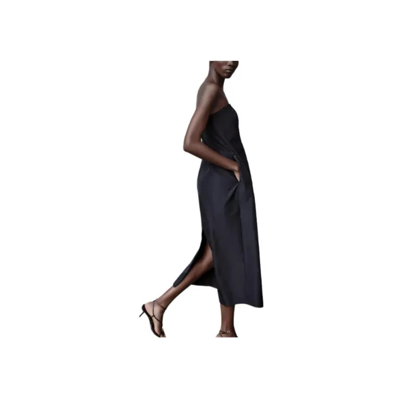 ZARA Sleeveless Dress Women's Black-3