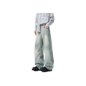 RICE NINE TEN Jeans Unisex Light Blue Extended Length
