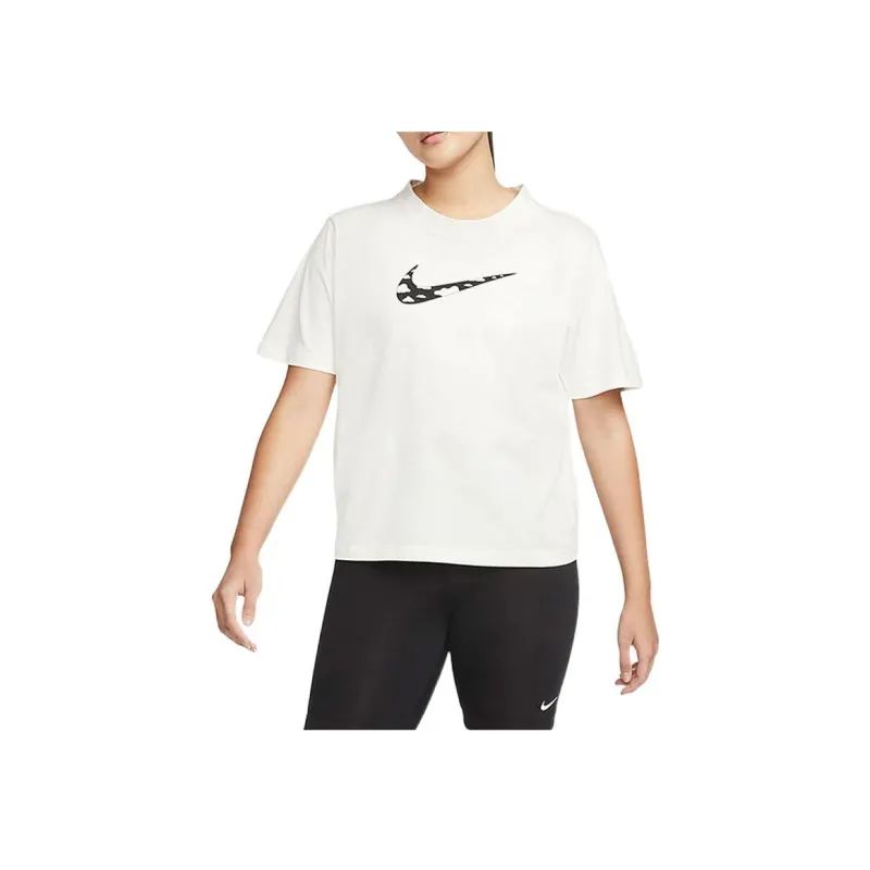 Nike Set in Sleeve T Shirt Women's Sail White-2