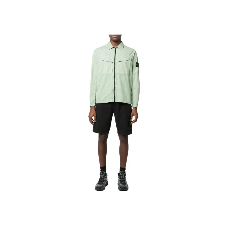 STONE ISLAND Jacket Men's Light Green-2