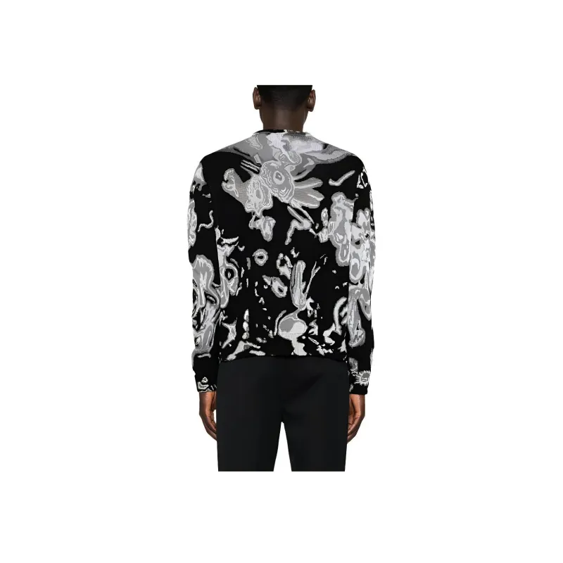 Alexander McQueen Skull Intarsia Knit Crewneck Jumper-1