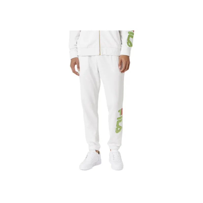 FILA Mansur Casual Pants Unisex White/Forest Green/Red-1