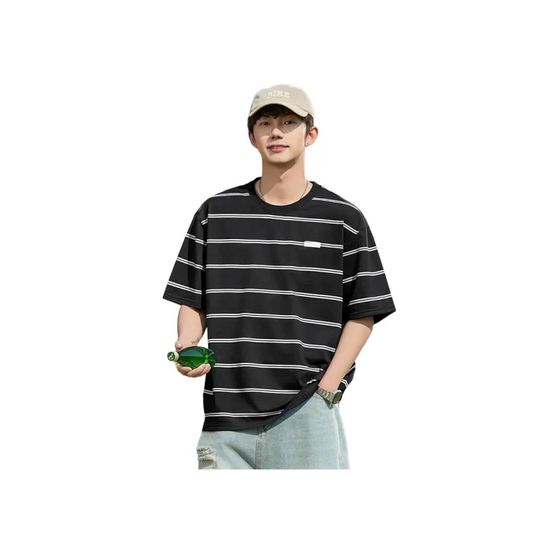 WOOD SOON Loose Fit Casual Hong Kong Chic Half Sleeve T Shirt Unisex-5