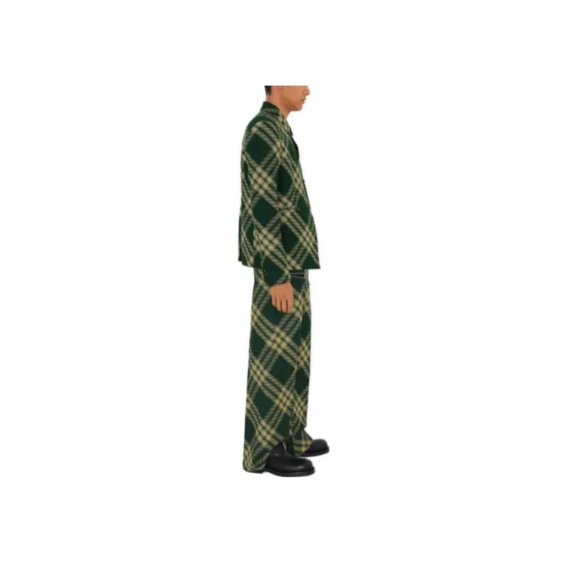 Burberry Check pattern Buttoned Blazer-4
