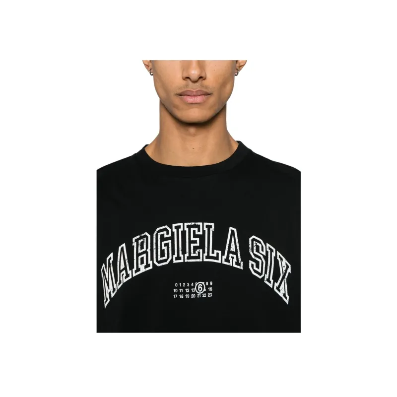 MM6 Maison Margiela Logo Printed Crewneck T-Shirt-1