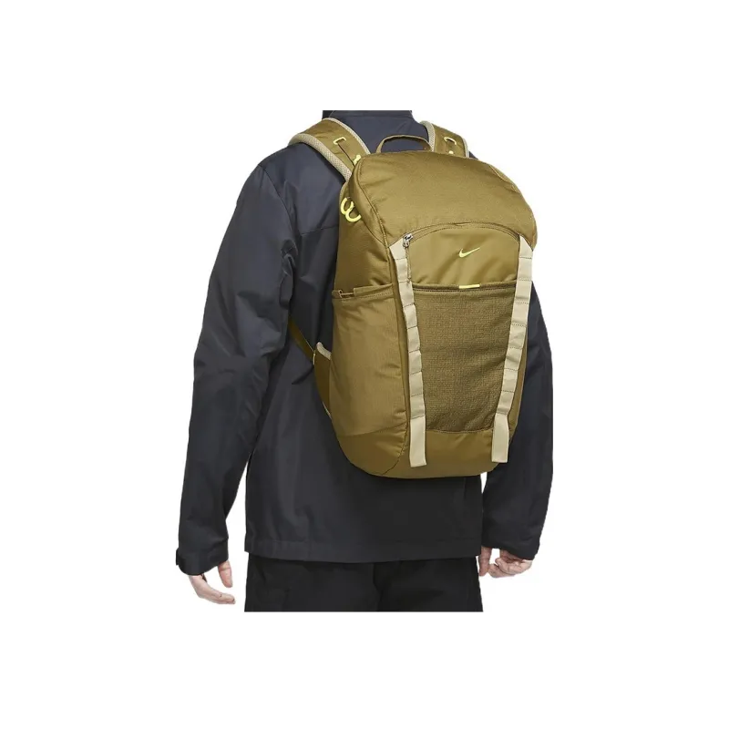 Nike Fabric Backpack Unisex High Rise Cannon Olive Green/Olive Green/Atomic Green-4