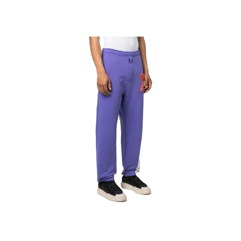 Y-3 Appliqué-logo Organic Cotton Track Pants-2