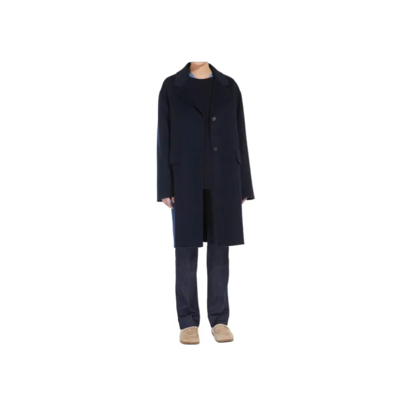 'S MAX MARA Harald Collection Cable Knit Sweater In Cotton Yarn Sweater Women's Marine Blue-1