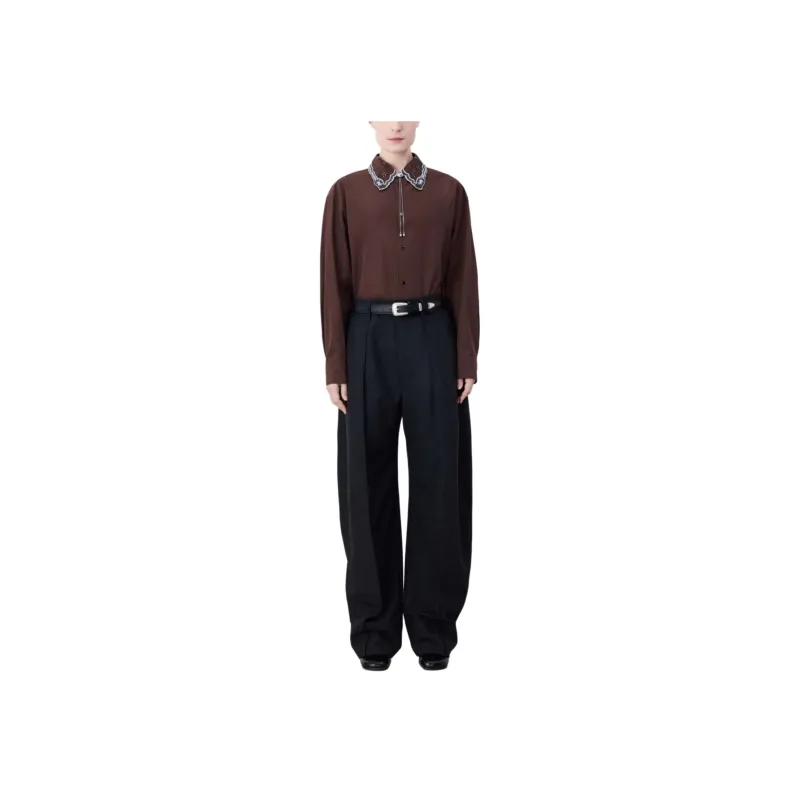 Lemaire Curved Volume Tailored Pants 'Caviar'-1
