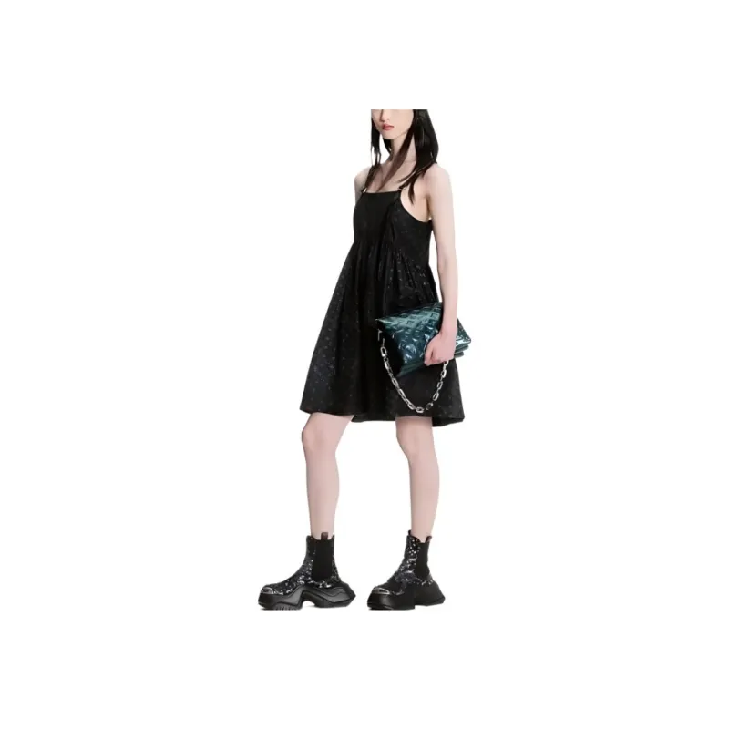 LOUIS VUITTON Sleeveless Dress Women's Black-1