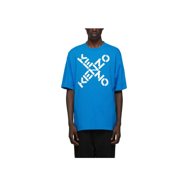 KENZO SS21 Sport 'Big X' T-Shirt Blue-2