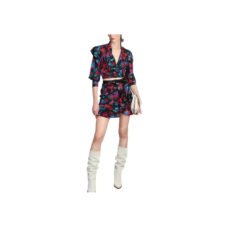 IRO NIGHT Martina V-Neck Printed Top-2