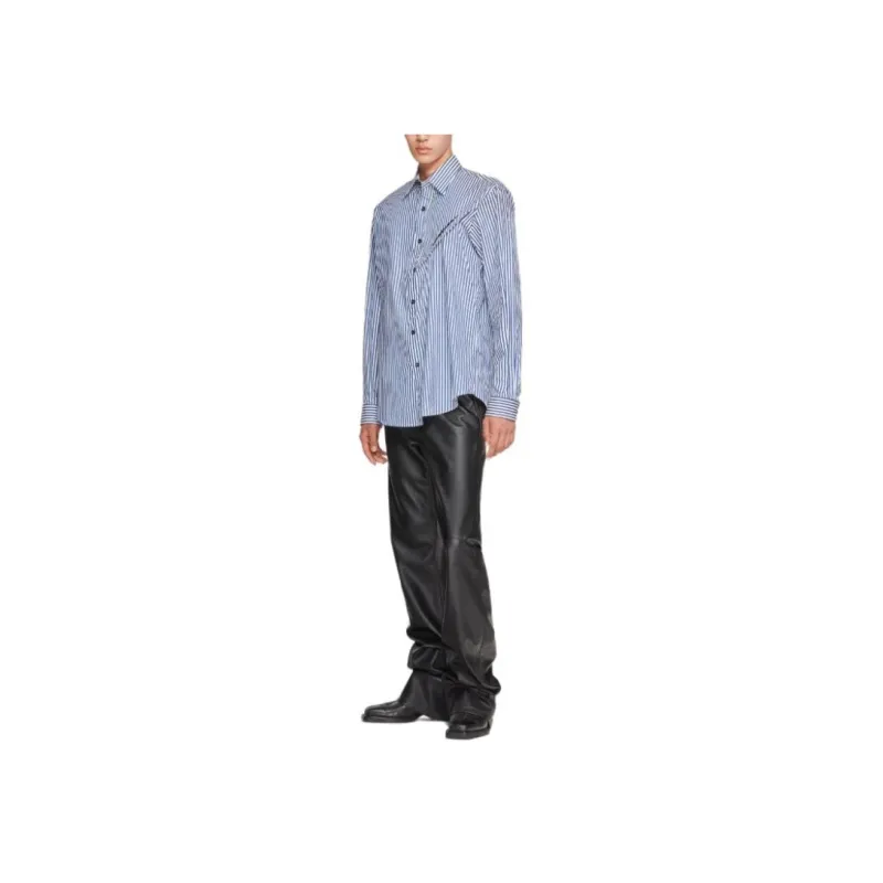 Y/Project Logo embroidered Striped Shirt-3